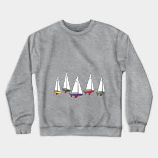 Harbor 20 Sailboats Rounding a Mark Crewneck Sweatshirt